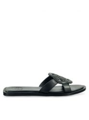 Gant Klapki 30561911 Czarny. Czarne klapki damskie Gant, bez wzorów, ze skóry, bez obcasa. Za 499.99 zł.
