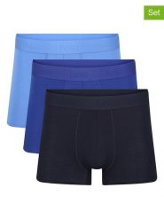 LEE Underwear Bokserki (3 pary) "Crombie" w kolorze granatowym, niebieskim i błękitnym rozmiar: L. Niebieskie bokserki męskie LEE Underwear, bez wzorów. Za 92.42 zł.