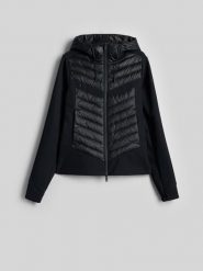 4F Kurtka narciarska hybrydowa z puchem naturalnym damska - czarna XL. Czarne kurtki narciarskie i snowboardowe damskie 4f, xl, bez wzorów, z puchu, bez kaptura, narciarskie. Za 499.99 zł.
