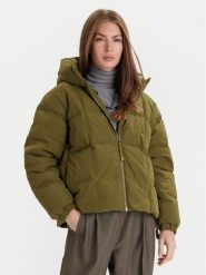 United Colors Of Benetton Kurtka puchowa 22T6DN086 Zielony Regular Fit. Zielone kurtki damskie United Colors Of Benetton, m, bez wzorów, z puchu, bez kaptura. Za 659.99 zł.