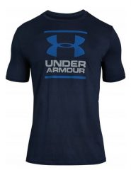 Under Armour Koszulka sportowa "Foundation" w kolorze granatowym rozmiar: L. Niebieskie t-shirty sportowe męskie Under Armour, l, bez ramiączek, outdoorowe. Za 59.99 zł.
