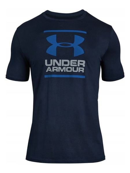 Under Armour Koszulka sportowa "Foundation" w kolorze granatowym rozmiar: L. Niebieskie t-shirty sportowe męskie Under Armour, l, bez ramiączek, outdoorowe. Za 70.08 zł.