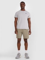 4F Spodenki treningowe szybkoschnące męskie - oliwkowe/khaki XL. Brązowe szorty sportowe męskie 4f, m, z dzianiny, na fitness i siłownię. Za 149.99 zł.