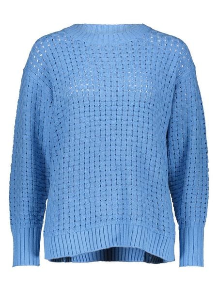 Vila Sweter w kolorze niebieskim rozmiar: L. Niebieskie swetry klasyczne damskie Vila, l, bez kołnierzyka. Za 88.43 zł.