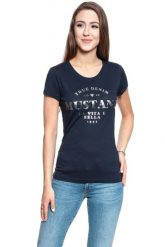MUSTANG T SHIRT DAMSKI Alexia C Print 1008940 5323. Czarne t-shirty damskie Mustang, xs, bez wzorów, bez kołnierzyka. W wyprzedaży za 39.99 zł.