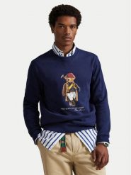 Polo Ralph Lauren Bluza 710B14625001 Granatowy Regular Fit. Niebieskie bluzy bez kaptura męskie Polo Ralph Lauren, m, z bawełny. Za 1,199.00 zł.