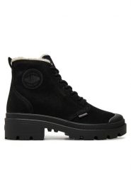 Palladium Trapery 98867-008-M Czarny. Czarne trapery damskie Palladium, z nubiku, bez obcasa. Za 359.99 zł.