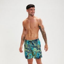 Spodenki szorty męskie Speedo Digital Print Leis. Zielone szorty męskie Speedo, z poliesteru, bez kołnierzyka. Za 159.99 zł.