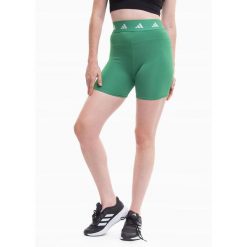 Spodenki damskie adidas Techfit. Niebieskie szorty damskie Adidas, bez wzorów. Za 105.99 zł.