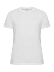 Clique Basic-T Women – Dopasowana damska koszulka z bawełny – white. Białe t-shirty damskie CLIQUE, m, bez wzorów, z bawełny, bez kołnierzyka. Za 96.71 zł.