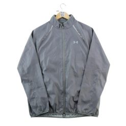 Second life - Kurtka męska Detale odblaskowe - Jak nowy. Szare kurtki treningowe męskie Under Armour, m, bez wzorów. Za 186.06 zł.