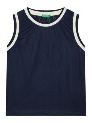United Colors Of Benetton Tank top 3FJGCH01V Granatowy Regular Fit. Niebieskie t-shirty chłopięce United Colors Of Benetton, bez wzorów, z syntetyku, bez ramiączek. Za 69.99 zł.