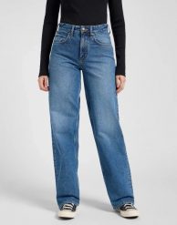 DAMSKIE SPODNIE LEE RIDER LOOSE IN TOO DEEP 112370844. Spodnie materiałowe damskie Lee, bez wzorów, z jeansu. Za 219.99 zł.