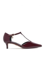 Nine West Czółenka CEO-CD25-123-2 Bordowy. Czerwone czółenka damskie Nine West, bez wzorów, ze skóry, bez obcasa. Za 229.99 zł.