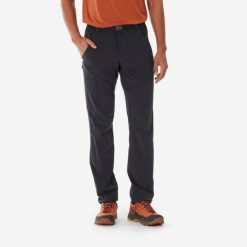 Spodnie turystyczne męskie Quechua MH500. Zielone spodnie materiałowe męskie QUECHUA, bez wzorów, z elastanu, sportowe. Za 149.99 zł.