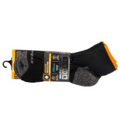 Skarpetki sportowe męskie 3pk Mens Work Qtr Socks. Czarne skarpetki męskie Skechers, bez wzorów, z lycry. Za 69.99 zł.