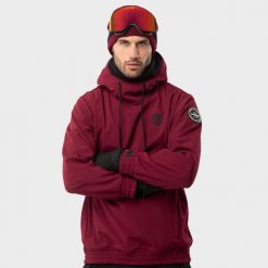 Kurtka snowboardowa męska W1 Groenland. Brązowe kurtki męskie SIROKO, l, bez wzorów, z softshellu, bez kaptura, narciarskie. Za 844.00 zł.
