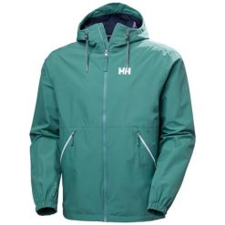 Kurtka wodoodporna z kapturem Helly Hansen Sandoy. Zielone kurtki męskie Helly Hansen, l, bez wzorów, z kapturem. Za 631.00 zł.