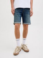 Jack & Jones Szorty dżinsowe "Rick" w kolorze granatowym rozmiar: XL. Niebieskie szorty męskie Jack & Jones, z jeansu, bez kołnierzyka. Za 83.81 zł.