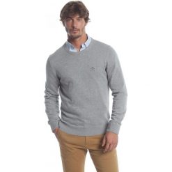 Polo Club C.H.A sweter męski M szary. Szare swetry męskie Polo Club C.H..A, m, bez wzorów, bez kołnierzyka. W wyprzedaży za 191.00 zł.