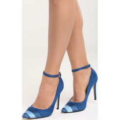Niebieskie Szpilki Steal It. Niebieskie szpilki Born2be, bez wzorów, z satyny, bez obcasa. Za 39.99 zł.