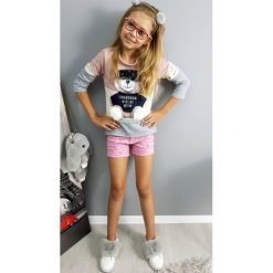 Sweter Bluza TEDDY Futrzak Szara 4(98/104). Szare bluzy i bluzki niemowlęce LIGARI KIDS, bez wzorów, z bawełny, bez ramiączek, bez kaptura. Za 69.00 zł.
