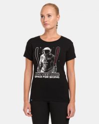 Damska bawełniana koszulka Kilpi LTD TRITON-W. Czarne t-shirty damskie Kilpi, bez wzorów, z bawełny, bez kołnierzyka. Za 60.57 zł.