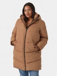 Vero Moda Curve Płaszcz zimowy 10297304 Brązowy Regular Fit. Brązowe kurtki damskie Vero Moda Curve, na zimę, bez wzorów, z syntetyku. Za 409.99 zł.