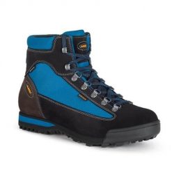 Buty trekkingowe męskie Aku Slope Micro Gtx. Niebieskie buty trekkingowe męskie Aku, z materiału, za kostkę, bez zapięcia, trekkingowe. Za 881.00 zł.