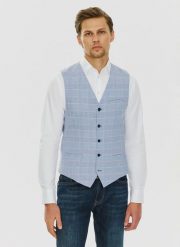 PAKO LORENTE – Męska kamizelka w kratę księcia Walii. Kamizelki męskie Pako Lorente, m, z elastanu. Za 299.99 zł.