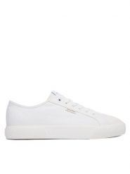 Calvin Klein Trampki Vulc Laceup Cv HM0HM02121 Biały. Białe trampki i tenisówki męskie CALVIN KLEIN, bez wzorów, z materiału, bez zapięcia. Za 329.99 zł.