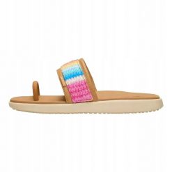 HeyDude Damskie Klapki Maui Breeze Toe Loop. Brązowe klapki damskie Hey dude, bez wzorów, z materiału, bez obcasa. Za 199.00 zł.