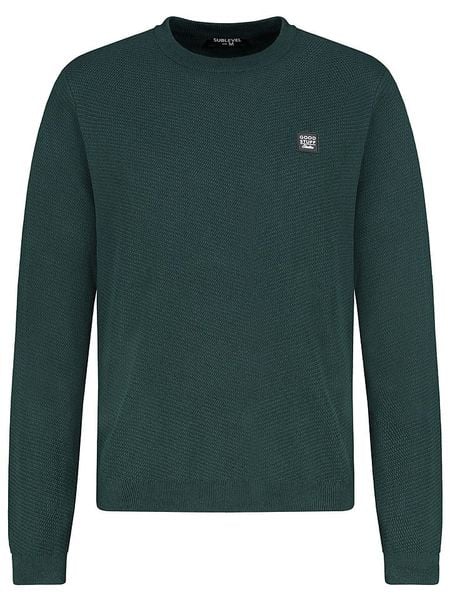 Sublevel Sweter w kolorze morskim rozmiar: M. Niebieskie swetry męskie Sublevel, m, z aplikacjami, ze skóry, bez kołnierzyka. Za 86.99 zł.