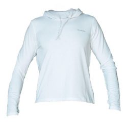 Bluza dresowa sportowa damska W EU Sun Trek LS Hoodie. Białe bluzy bez kaptura damskie Columbia, m, z bawełny. Za 199.99 zł.