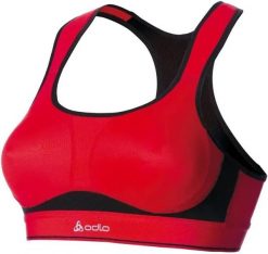 Damski biustonosz sportowy Odlo Sport-bh High Ultimate Czerwony/czarny Czerwony. Czarne biustonosze sportowe damskie Odlo, bez wzorów, z elastanu. Za 181.99 zł.