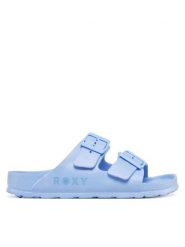 Roxy Klapki Kattie ARJL101228 Błękitny. Niebieskie klapki damskie Roxy, bez wzorów, z syntetyku, bez obcasa. Za 139.99 zł.