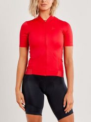 Craft Koszulka kolarska "Essence Jersey" w kolorze czerwonym rozmiar: XXL. Czerwone topy sportowe damskie Craft, xxl, bez wzorów, z jersey, bez ramiączek. Za 142.84 zł.