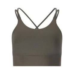 Biustonosz dla kobiet Athlecia Elli. Brązowe biustonosze sportowe damskie Endurance, bez wzorów. Za 153.00 zł.