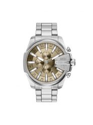 Diesel Zegarek Mega Chief Slim DZ4702 Srebrny. Szare zegarki męskie Diesel, srebrne. Za 1,289.00 zł.