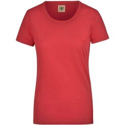 Glemo damska koszulka krótki rękaw, 100% bawełna, czerwona. Czerwone bluzki damskie YB SPORTS, bez wzorów, z bawełny, bez kołnierzyka. Za 129.99 zł.