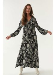 TATUUM Sukienka w kolorze czarno-białym rozmiar: 38. Białe sukienki damskie Tatuum, na imprezę, s, bez wzorów, z wiskozy, klasyczne, bez kołnierzyka, bez ramiączek, maxi. Za 160.96 zł.