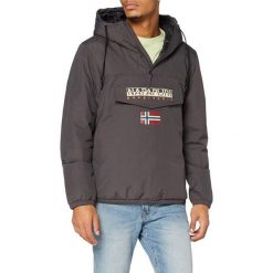 Kurtka turystyczna męska Napapijri Shade. Szare kurtki męskie Napapijri, na zimę, m, bez wzorów, z poliamidu, sportowe, z kapturem. Za 821.70 zł.