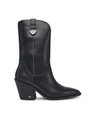 Pepe Jeans Kowbojki Gina Western W PLS500017 Czarny. Czarne botki damskie Pepe Jeans, z jeansu, bez obcasa, na słupku, bez zapięcia. Za 759.99 zł.