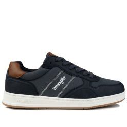 Buty męskie sportowe do chodzenia Wrangler RUSTY C MEN LOW. Brązowe buty sportowe na co dzień męskie Wrangler, z jeansu, bez zapięcia, trekkingowe. Za 209.00 zł.