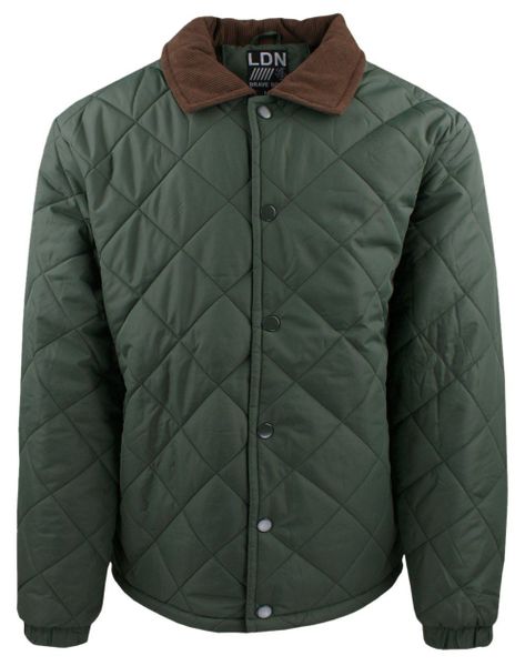 Przejściowa (Delikatnie Ocieplona) Kurtka Pikowana - Brave Soul - Ciemna Oliwka. Zielone kurtki męskie Brave Soul, na jesień, m, bez wzorów, z materiału, bez kaptura. Za 235.00 zł.