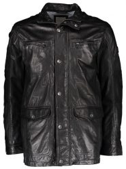 Bugatti Skórzana kurtka w kolorze czarnym rozmiar: 60. Czarne kurtki męskie Bugatti, bez wzorów, ze skóry, bez kaptura. Za 991.99 zł.