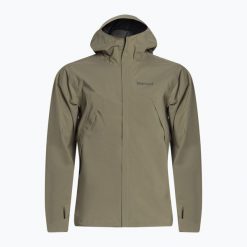 Kurtka przeciwdeszczowa męska Marmot PreCip Eco Pro. Zielone kurtki męskie Marmot, m, bez wzorów, sportowe, bez kaptura. Za 809.90 zł.