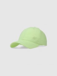 4F Czapka z daszkiem strapback uniseks - zielona XS/S. Zielone czapki z daszkiem damskie 4f, bez wzorów, z bawełny. W wyprzedaży za 39.99 zł.