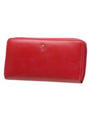 Puccini Skórzany portfel "Murano" w kolorze czerwonym - 20 x 10 x 2 cm rozmiar: onesize. Czerwone portfele damskie Puccini, bez wzorów, z materiału. Za 155.95 zł.