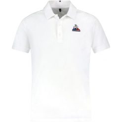 Koszulka polo do tenisa męska ESS Polo SS N°2 M. Białe koszulki polo męskie Le Coq Sportif, m, bez wzorów, bez ramiączek. W wyprzedaży za 232.65 zł.